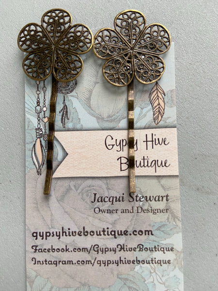 Antique Bronze Hair Pins