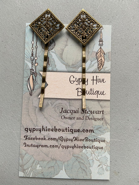 Antique Bronze Hair Pins