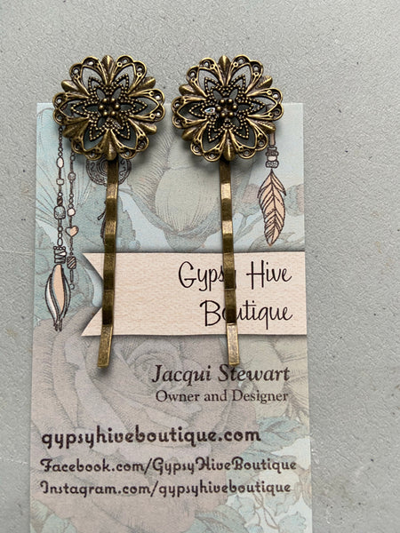 Antique Bronze Hair Pins