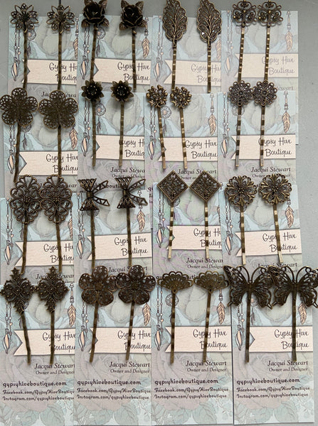 Antique Bronze Hair Pins