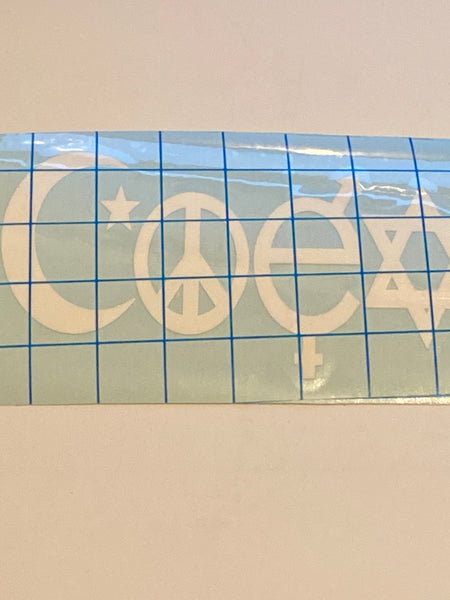 Coexist Window Decal Vinyl Sticker