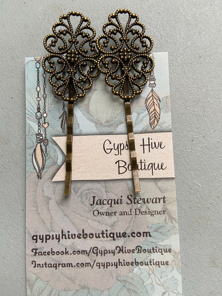 Antique Bronze Hair Pins