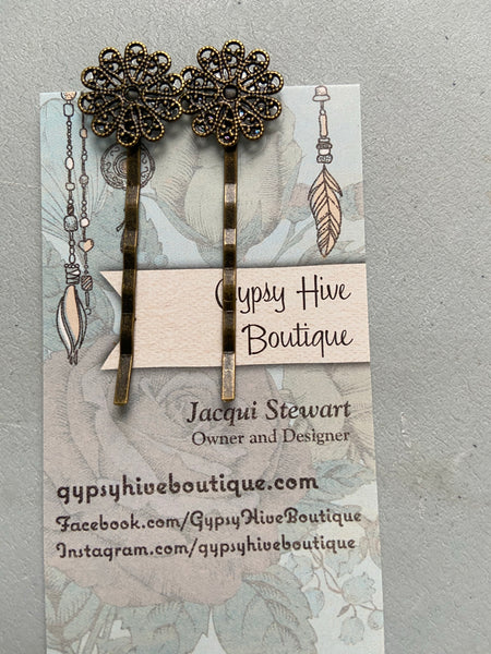 Antique Bronze Hair Pins