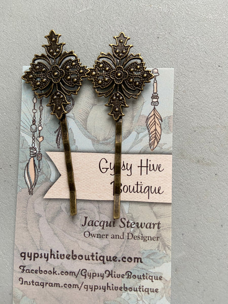 Antique Bronze Hair Pins