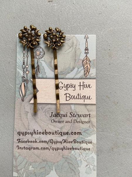 Antique Bronze Hair Pins