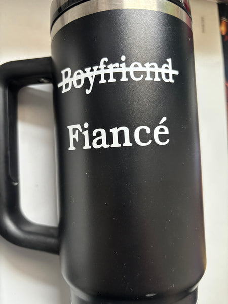 Girlfriend Boyfriend Fiancée Fiancé Tumbler Decal