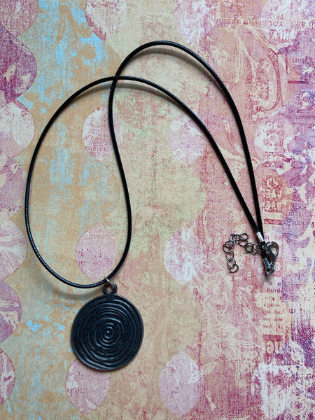 Gunmetal Swirls Necklace and Earrings Set