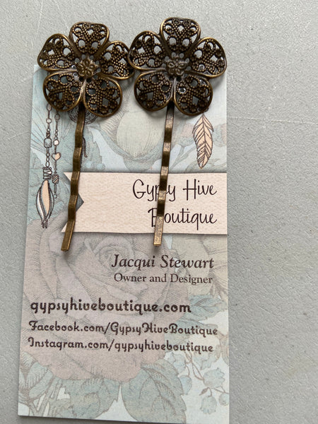 Antique Bronze Hair Pins